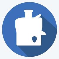 Icon Juice Maker - Long Shadow Style - Simple illustration,Editable stroke vector