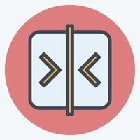 Icon Compare - Color Mate Style - Simple illustration,Editable stroke vector
