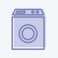 Icon Washing Machine - Two Tone Style - Simple illustration,Editable stroke vector