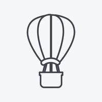 Icon Air Balloon - Line Style - Simple illustration,Editable stroke vector
