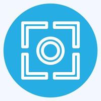 Icon Center Focus - Blue Eyes Style - Simple illustration,Editable stroke vector