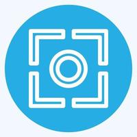 Icon Center Focus - Blue Eyes Style - Simple illustration,Editable stroke vector