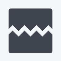 Icon Broken Image - Glyph Style - Simple illustration,Editable stroke vector