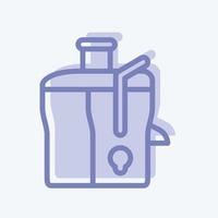 máquina de jugo de icono - estilo de dos tonos - ilustración simple, trazo editable vector