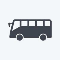 bus de icono - estilo de glifo - ilustración simple, trazo editable vector