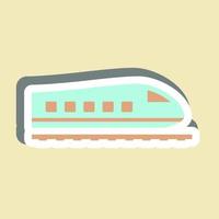 Sticker Trains - Simple illustration,Editable stroke vector