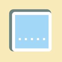 Sticker Crop Original - Simple illustration,Editable stroke vector