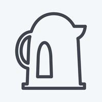 Icon Kettle - Line Style - Simple illustration,Editable stroke vector