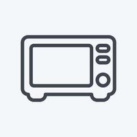 Icon Microwave - Line Style - Simple illustration,Editable stroke vector