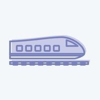trenes de iconos - estilo de dos tonos - ilustración simple, trazo editable vector