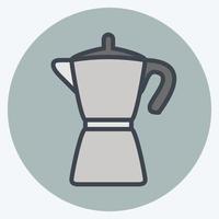 Icon Coffee Filter - Color Mate Style - Simple illustration,Editable stroke vector