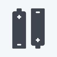 Icon Batteries - Glyph Style - Simple illustration,Editable stroke vector