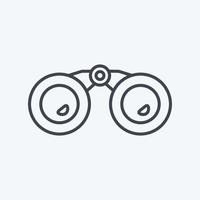 Icon Binoculars - Line Style - Simple illustration,Editable stroke vector