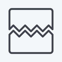 Icon Broken Image - Line Style - Simple illustration,Editable stroke vector