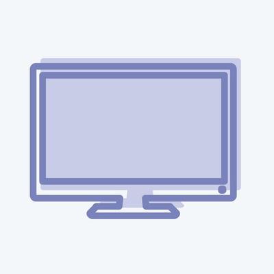 Icon LCD Screen - Two Tone Style - Simple illustration,Editable stroke