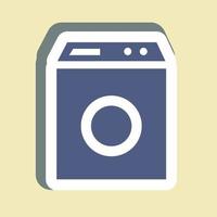 Sticker Washing Machine - Simple illustration,Editable stroke vector