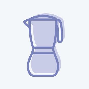 licuadora de iconos - estilo de dos tonos - ilustración simple, trazo editable vector