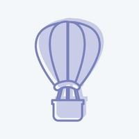 Icon Air Balloon - Two Tone Style - Simple illustration,Editable stroke vector