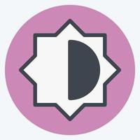 Icon Brightness II - Color Mate Style - Simple illustration,Editable stroke vector