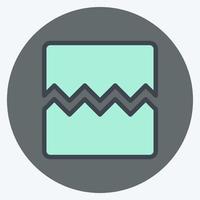 Icon Broken Image - Color Mate Style - Simple illustration,Editable stroke vector