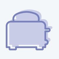 Icon Toaster - Two Tone Style - Simple illustration,Editable stroke vector