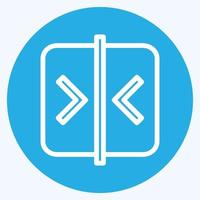 Icon Compare - Blue Eyes Style - Simple illustration,Editable stroke vector