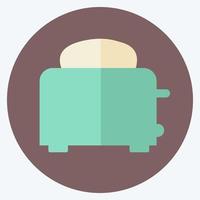 Icon Toaster - Flat Style - Simple illustration,Editable stroke vector