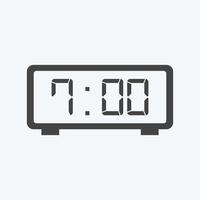 Icon Digital Clock - Glyph Style - Simple illustration,Editable stroke