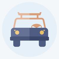 Icon Cab - Flat Style - Simple illustration,Editable stroke vector