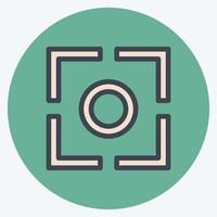 Icon Center Focus - Color Mate Style - Simple illustration,Editable stroke vector