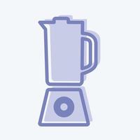 licuadora de iconos - estilo de dos tonos - ilustración simple, trazo editable vector