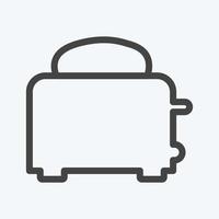 Icon Toaster - Line Style - Simple illustration,Editable stroke vector