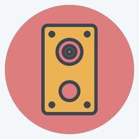 Icon Speakers - Color Mate Style - Simple illustration,Editable stroke vector