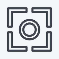 Icon Center Focus - Line Style - Simple illustration,Editable stroke vector