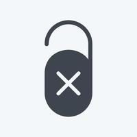 Icon Do not Disturb - Glyph Style - Simple illustration,Editable stroke vector