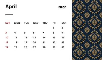 background wallpaper layout calendar office time diary 2022 new year template icon logo pattern day month style diary flat design element black vintage business season number date sunday element white vector