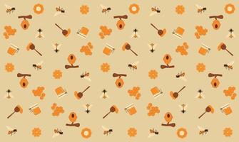 icon logo wallpaper background pattern honey bee hexagon fly flower nature beehive label set vintage organic healthy dessert food vector flat collection wooden liquid sweet insect element design fresh