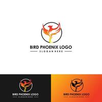 plantilla de desain del logotipo de phoenix. ilustrasi vektor vector