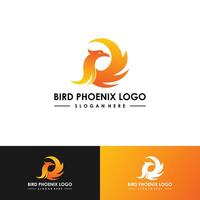 Phoenix logo desain Template. Ilustrasi Vektor vector