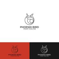 Phoenix logo design template. Vector Illustration