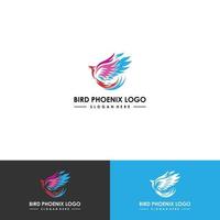 plantilla de desain del logotipo de phoenix. ilustrasi vektor vector