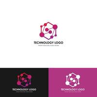 vector logo template for corporate identity. Abstract chip sign. Network, internet tech concept illustration. Design element