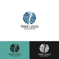 Tree vector icon. Nature trees vector illustration logo design.