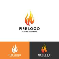 Fire Flame Element Vector Logo Design