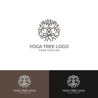 logotipo de flor de loto de yoga vector