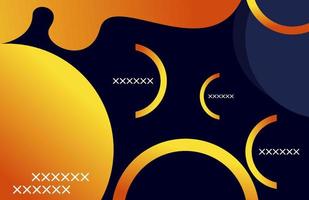 Modern Abstract Circle Wavy Golden Isolated Dark Blue Background.eps vector