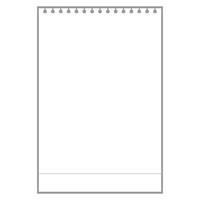 blank white notepad sheet for notes with ring holes vector