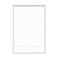 blank checkered plaid sheet, notepad page with ring holes vector