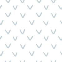 check mark hand drawn minimalist seamless pattern soft blue color vector
