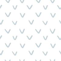 check mark hand drawn minimalist seamless pattern soft blue color vector